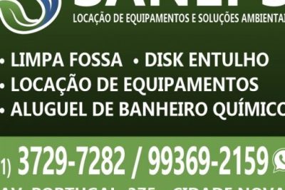 saneps locacao de equipamentos e solucoes ambientais
